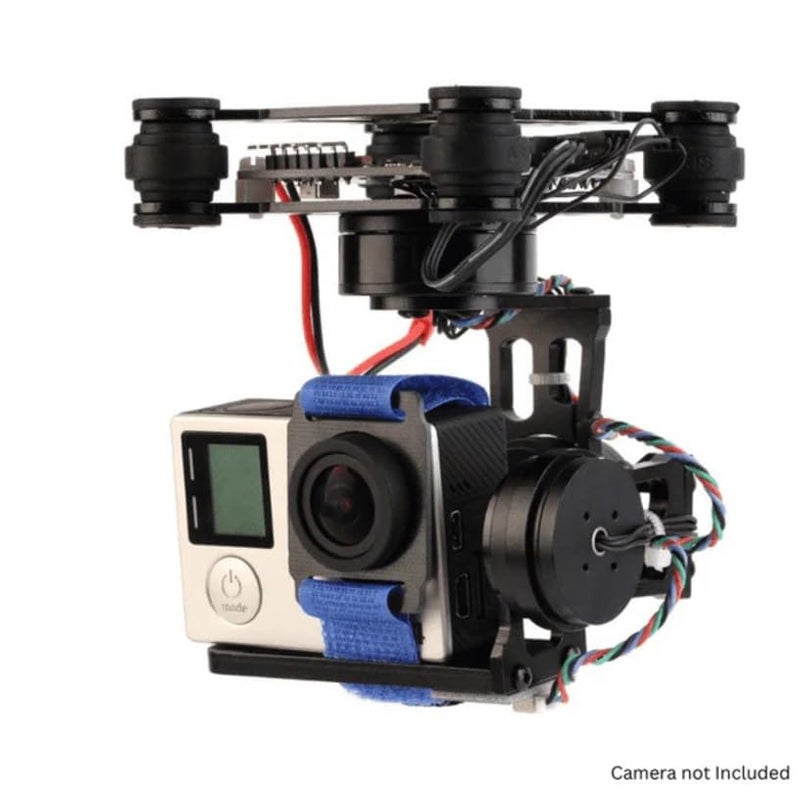 Robocraze 3-Axis Brushless FPV Camera Gimbal with Control Board | Aluminium Alloy CNC Frame | STM32F103RC Controller | Compatible with GoPro 3/3+/4 | 12V (3S) Support - Image 5