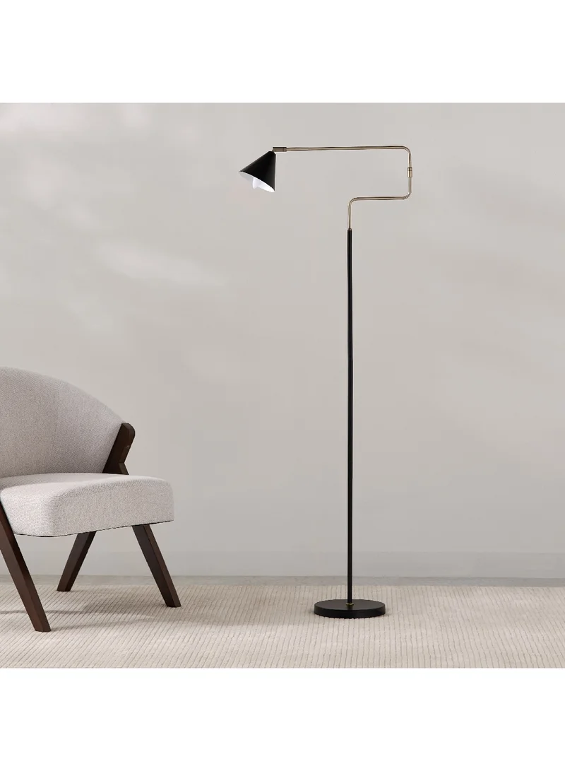 Home Box Tyler Brushed Brass Metal Floor Lamp 51 x 23 x 152 cm