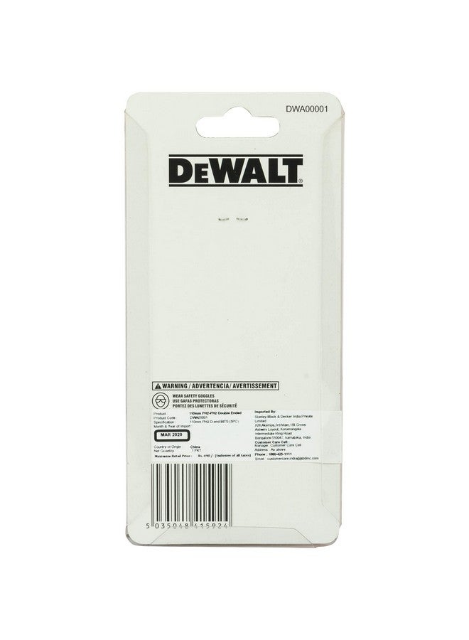 DEWALT DWA00001 Double Ended PH2 Screwdriver Bit Set 5 Pcs. (110 mm) - Image 5
