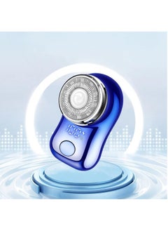 Hihonor Electric Razors for Men, Mini Electric Shaver for Men Portable Beard Knife Type-C Charging Shavers Face Body Razor with Digital Power Display (Color : Gradient Blue)  - Image 1