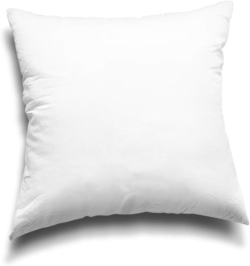 Edow Throw Pillow Inserts, Set of 2 Lightweight Down Alternative Polyester Pillow, Couch Cushion, Sham Stuffer, Machine Washable. (White, 18x18) - Image 4