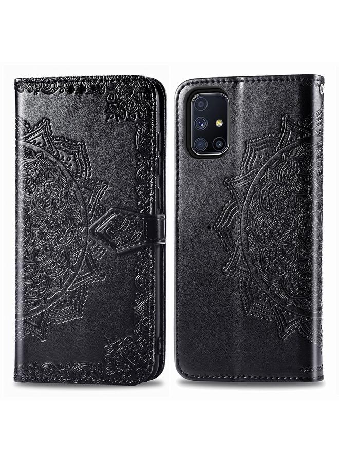 Zaboon Case For Galaxy M51 Mandala Flower Embossed Horizontal Flip Leather Case with Bracket / Card Slot / Wallet / Lanyard - Image 1