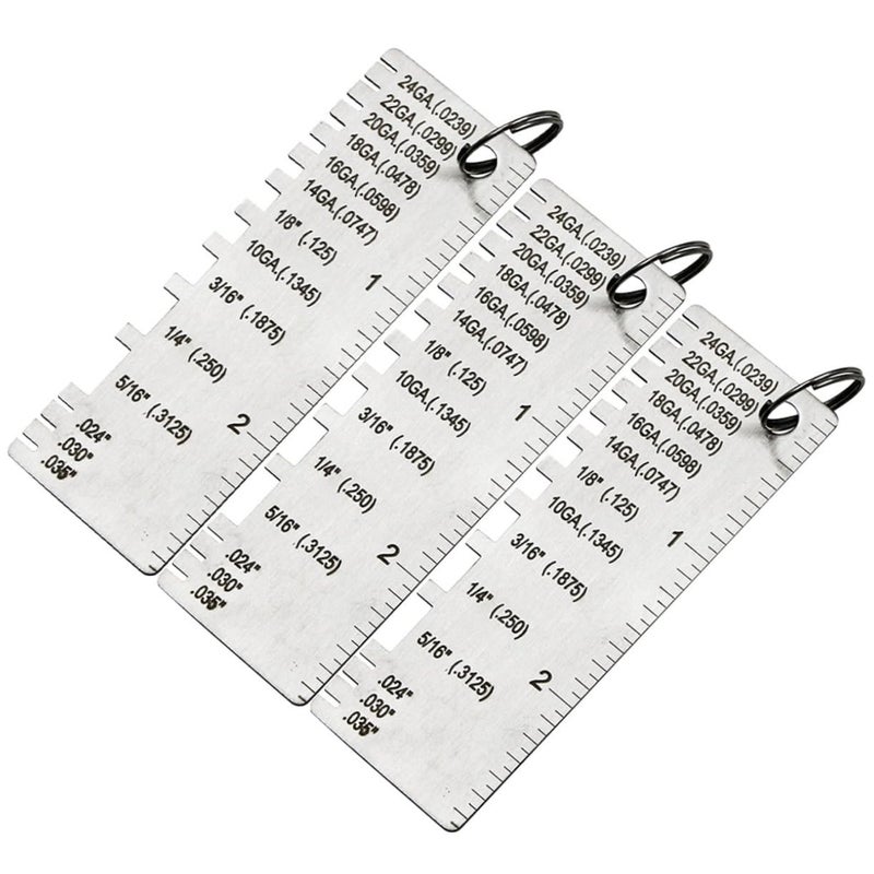 GANAZONO 3Pcs Welding Thickness Gauge with Numerals for Easy Reading Accurate Measuring Tool - Image 2