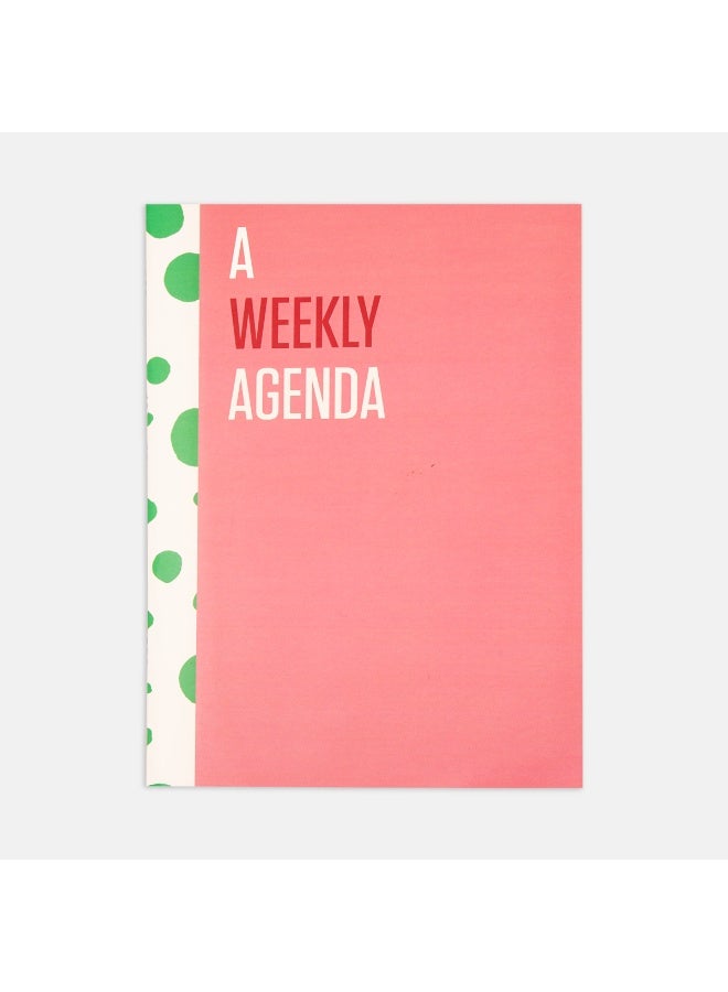 PK Design Contrasting Set Weekly Agenda: Pink - Image 1