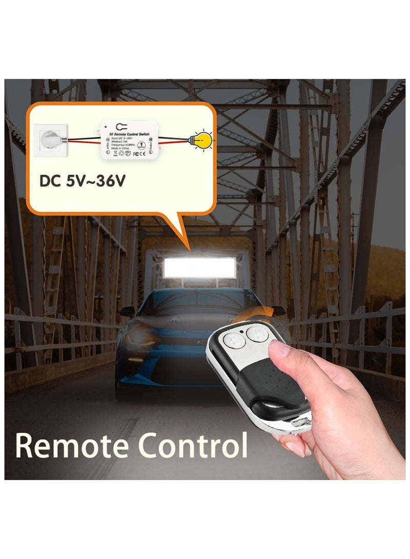 433 ميجا هرتز جهاز ريموت كنترول لا سلكي يعمل بالتردد الراديوي التبديل تيار مستمر 6 فولت 12 فولت 24 فولت 30 فولت 36 فولت 1Ch استقبال التتابع و 2 زر الارسال مع غطاء ل Led - Image 2