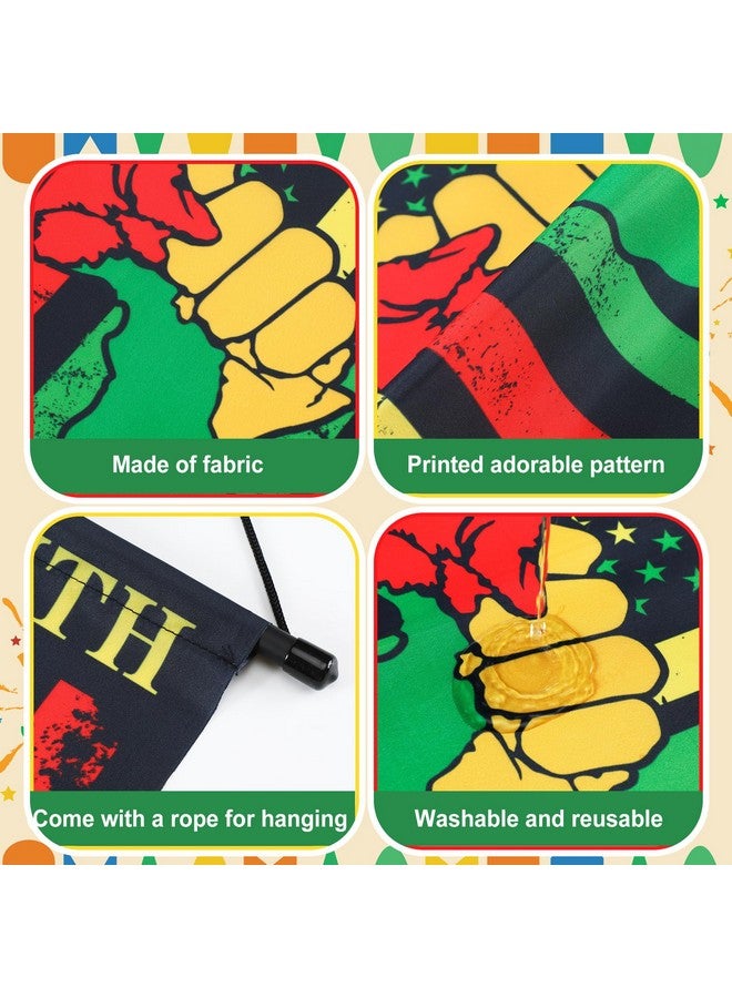 Tegeme 3 Pcs Happy Juneteenth Day Door Sign Flag African American Independence Day Door Hanging Banner Juneteenth Wall Decoration for Party Holiday Home Outdoor Indoor Decoration(Juneteenth) - Image 4