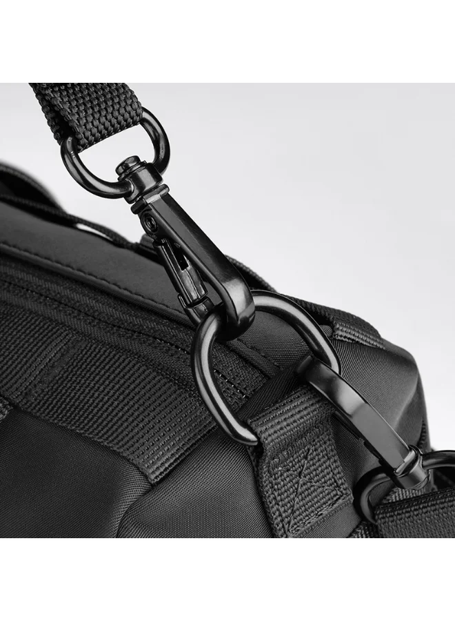MARK RYDEN Mark Ryden MR-228 Grey Mini Crossbody and Clutch Bag – Lightweight Splash-Proof Organizer with Mesh Pockets and Detachable Strap – Light Line Series Compact Travel Pouch