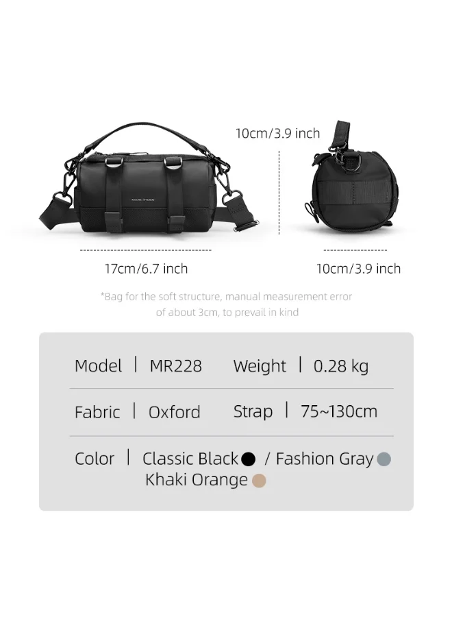 MARK RYDEN Mark Ryden MR-228 Grey Mini Crossbody and Clutch Bag – Lightweight Splash-Proof Organizer with Mesh Pockets and Detachable Strap – Light Line Series Compact Travel Pouch