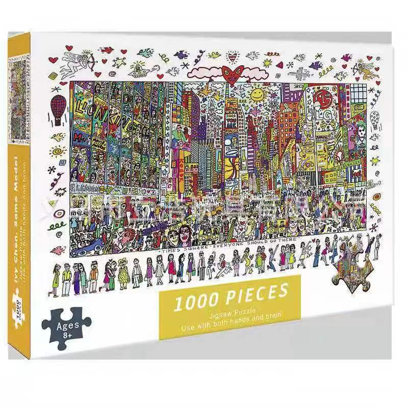 Puzzle Toys 1000 Pieces Paper 75 * 50Cm Landscape Anime Figure Night Market Stall Supply Delivery - Image 4