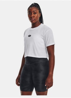 UNDER ARMOUR Branded Logo Crop Short Sleeve T-shirt  - Image 1
