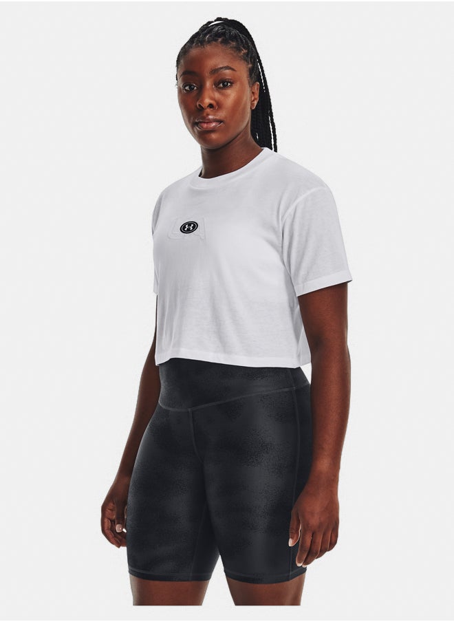 UNDER ARMOUR - Branded Logo Crop Short Sleeve T-shirt - Image 1