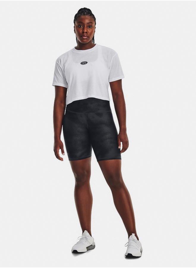 UNDER ARMOUR - Branded Logo Crop Short Sleeve T-shirt - Image 1