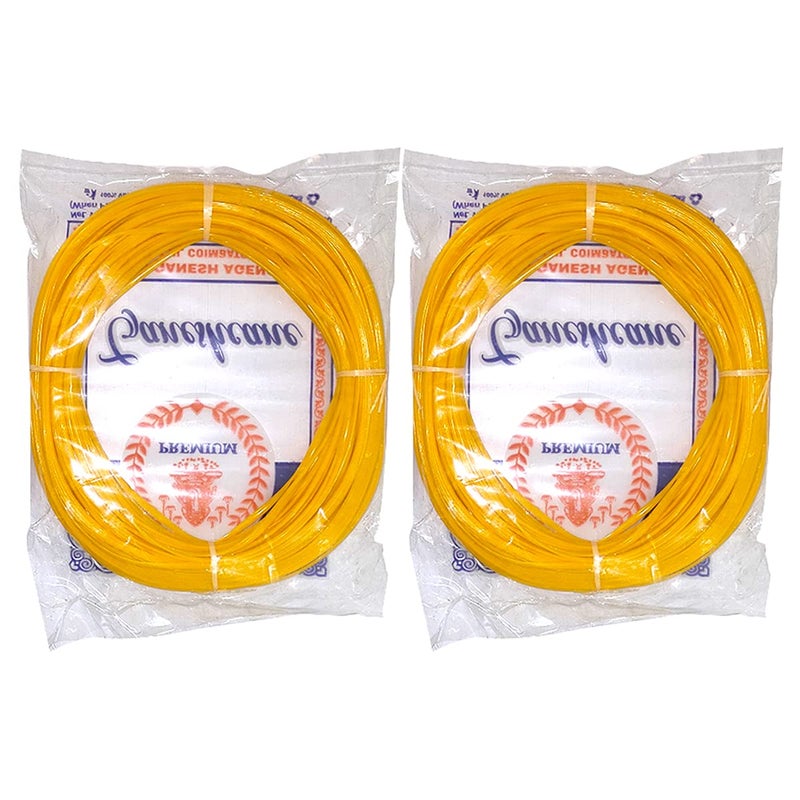 Alpha Plastic Wire Roll for Basket makingWire KoodaiTokriMulti Purpose Craft Work Pack of 2 YellowYellow - Image 2