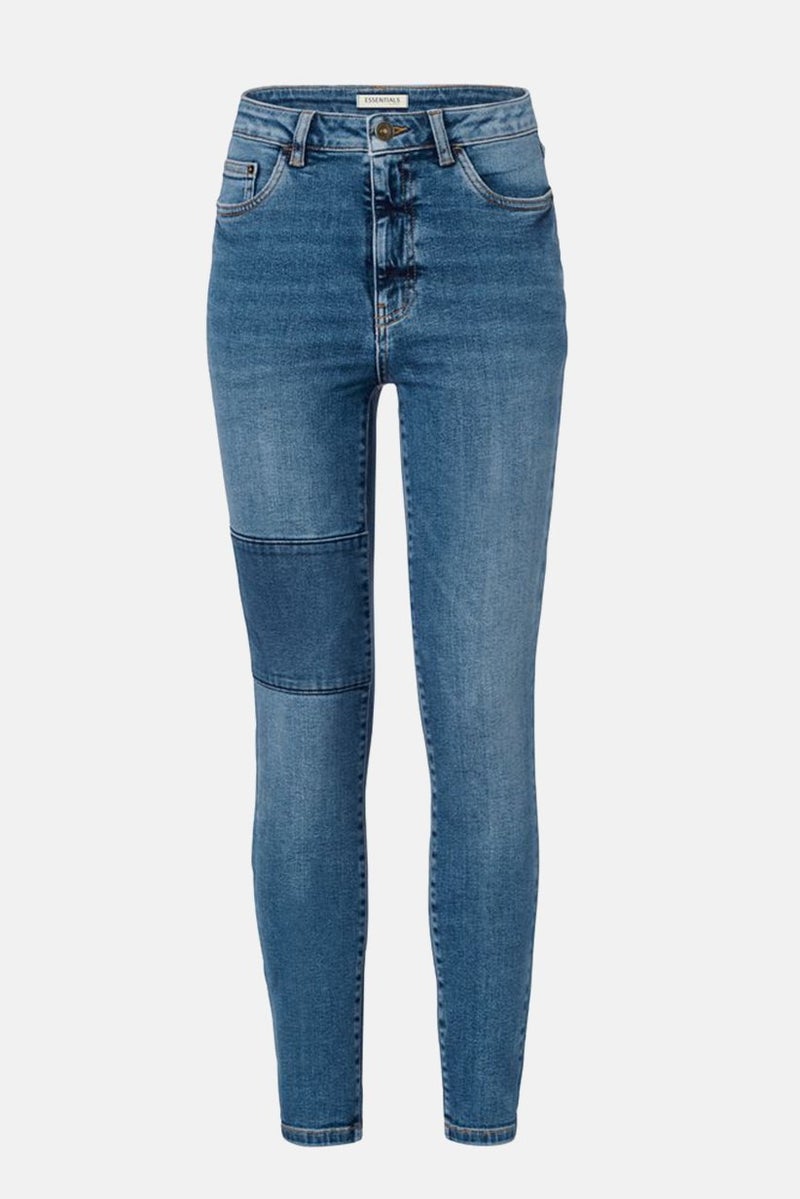 Tchibo Women Skinny Fit Washed Denim Jeans, Blue - Image 3