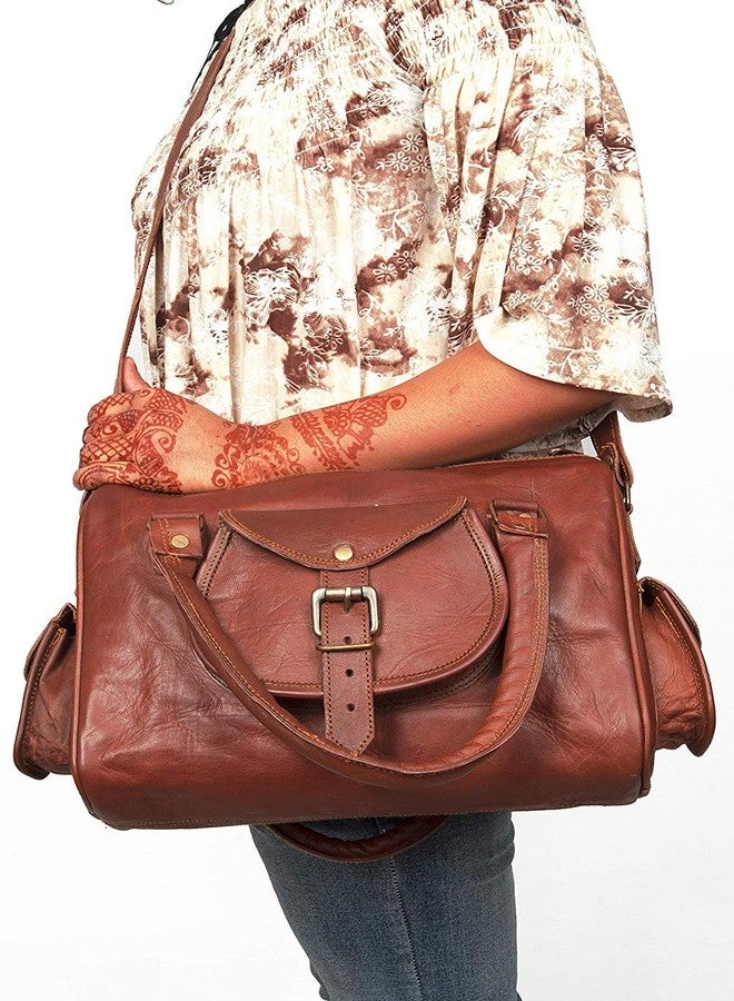 RSN Genuine Leather Stylish Women's/Girls Handbag (Red Brown) - Image 5