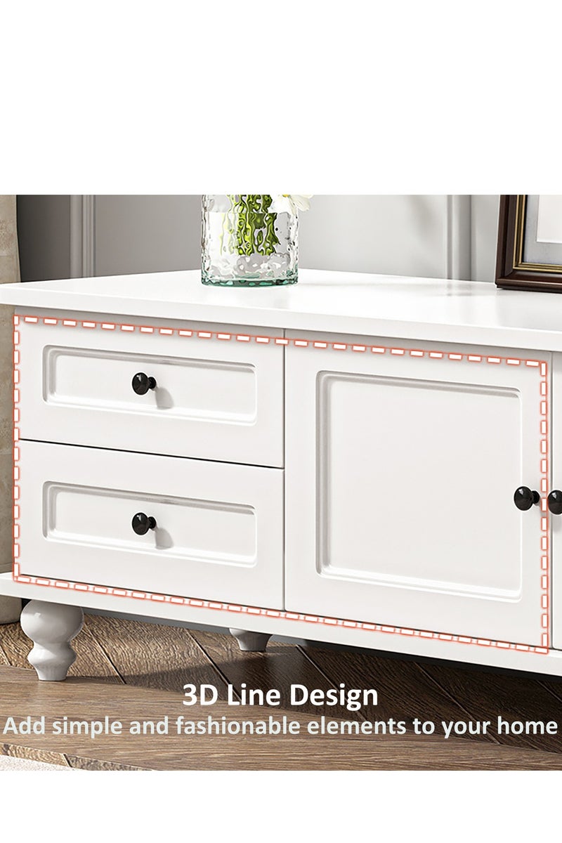 YY-ريشير تلفزيون حديث مجلس الوزراء الجدول التلفزيوني، على الطراز الأمريكي تقف التلفزيون القديم مع درجات التخزين والرفوف المفتوحة لغرفة المعيشة المنزلية، الخشبية مزيج من خزانة التخزين - Image 3