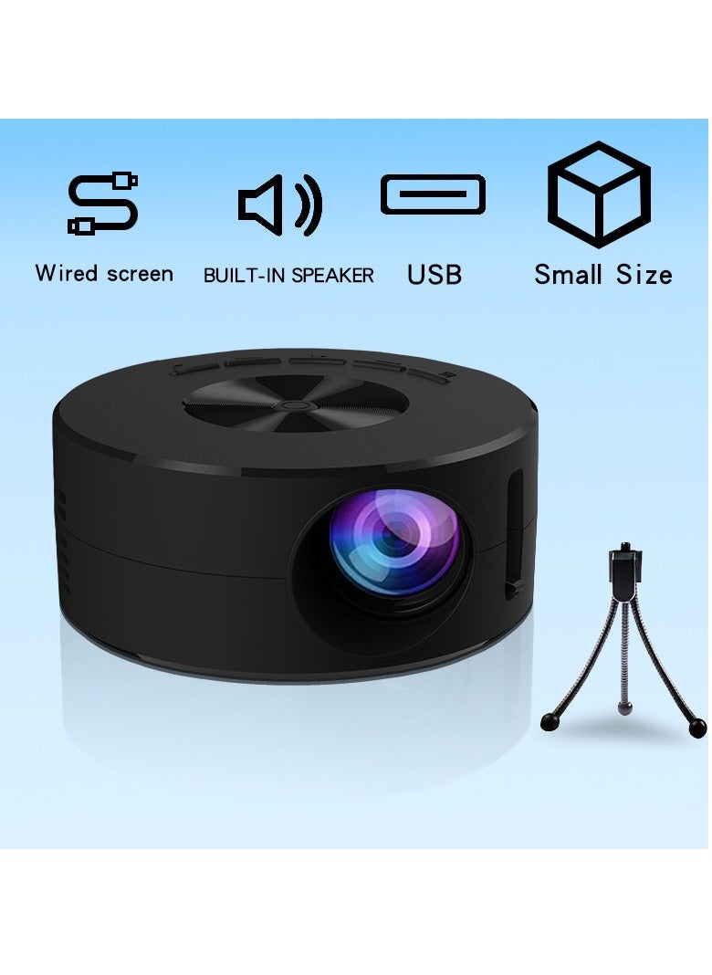 Generic - YT200 1080P HD Portable Mini Projector - Home and Outdoor Use, Phone Screen Mirroring, Includes 5V 2A Charging Cable - Image 1