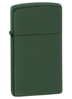 Zippo Slim Green Matte Windproof Lighter  - Image 1