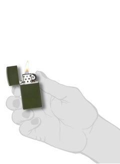 Zippo Slim Green Matte Windproof Lighter  - Image 5
