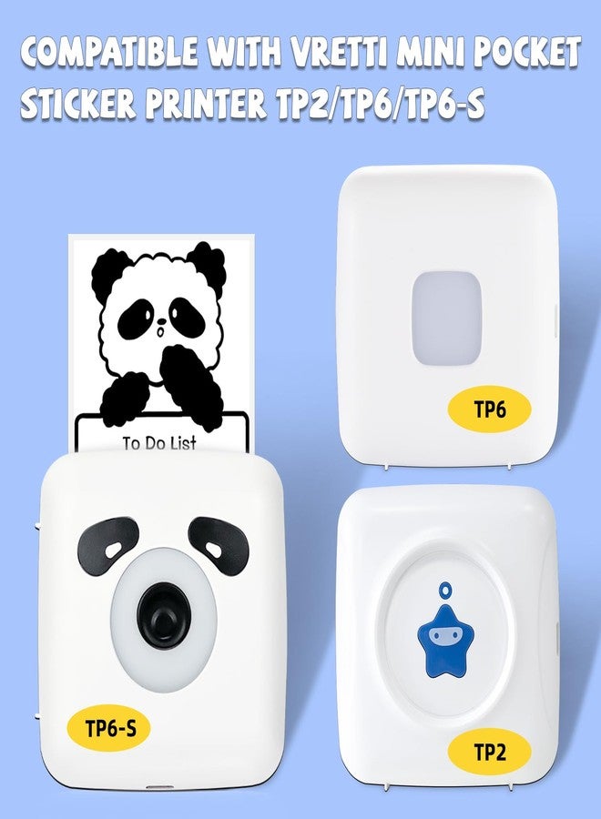 Zeitel ورق لاصق حراري ملون، طابعة جيب صغيرة تعمل بتقنية البلوتوث، حروف سوداء على خلفية وردية وزرقاء وصفراء، 57 × 25 مم، 3 لفات (قطعتان) - Image 4