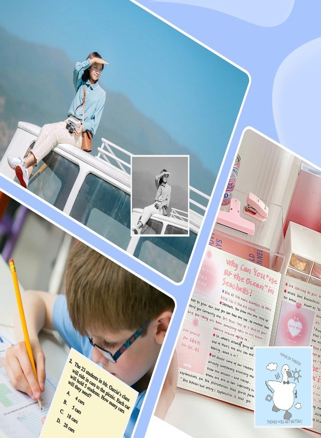 Zeitel ورق لاصق حراري ملون، طابعة جيب صغيرة تعمل بتقنية البلوتوث، حروف سوداء على خلفية وردية وزرقاء وصفراء، 57 × 25 مم، 3 لفات (قطعتان) - Image 5