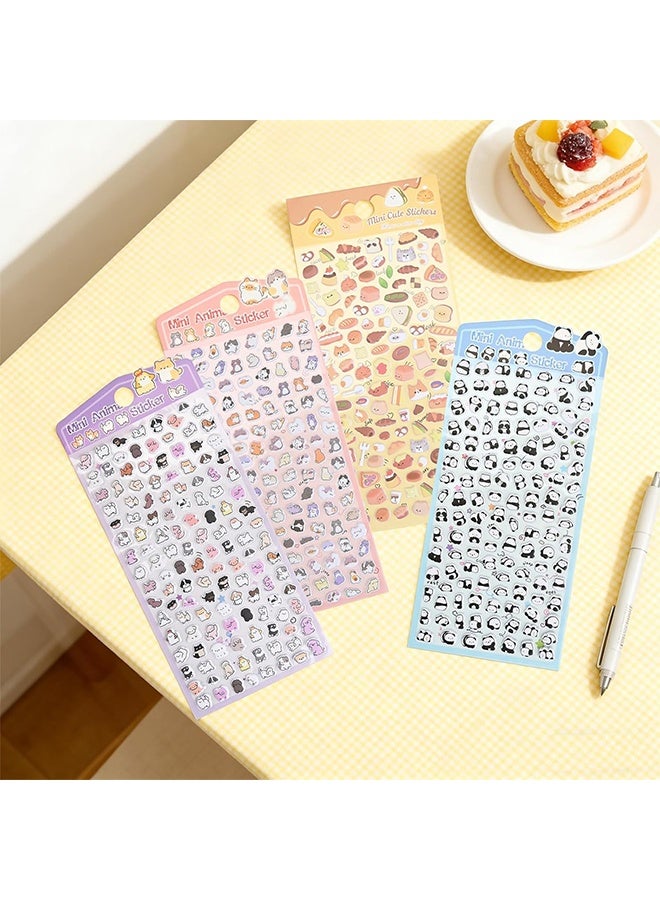 500+ Mini Puffy Stickers, Cute Tiny Small Kawaii 3D Puff Sticker for Toddler Kids Girls, 4 Sheet Jsapanese Cartoon Animal Cat Dog Panda Food Sticker for Rewards,Phone Case, Notebook, Scrapbooking - Image 4