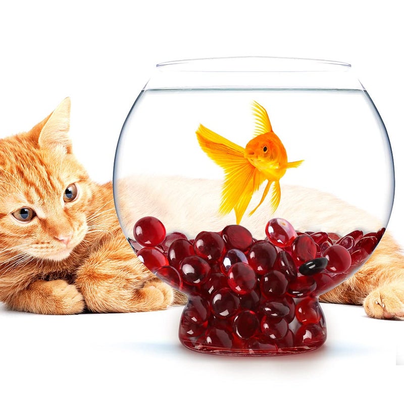 FUTUREPLUSX 1LB Red Glass Beads, Flat Glass Marbles Burgundy Pebbles Marbles for Vases Decorative Red Colored Gemstones Fish Tank Table Scatter Decor Art Craft - Image 5