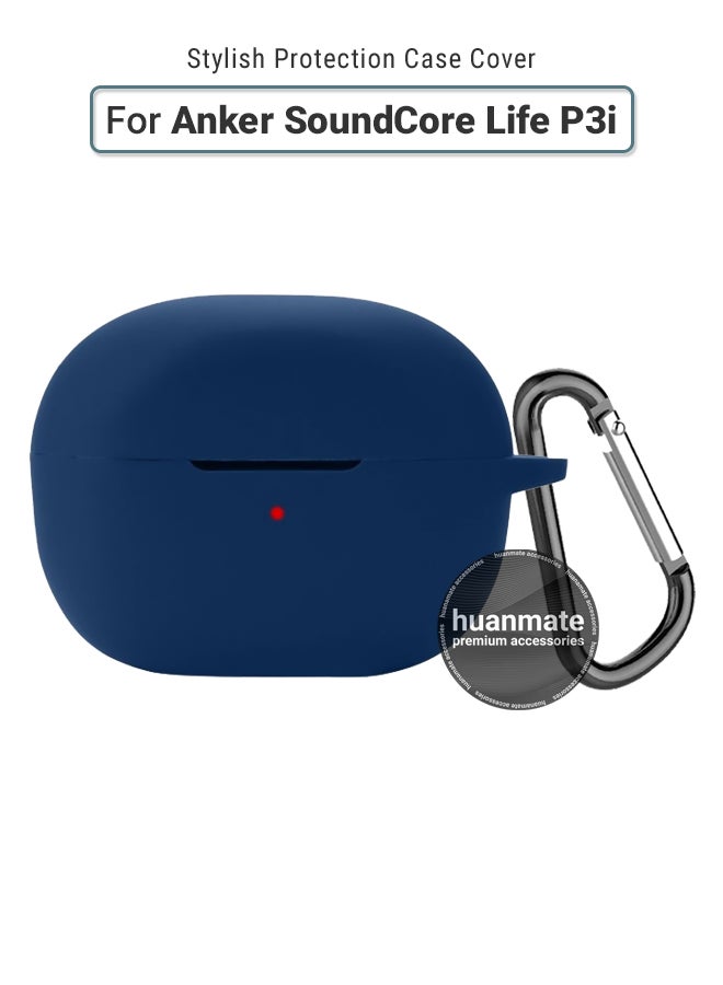 huanmate Anker SoundCore Life P3i Silicone Case Cover - Dark Blue - Made with Soft Silicone, Lightweight & Durable - Stylish Design, Accurate Cut-outs, Easy Installation & Removal - Image 1