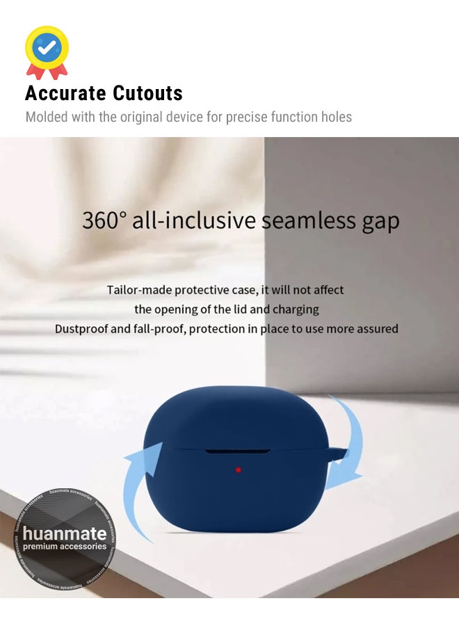 huanmate Anker SoundCore Life P3i Silicone Case Cover - Dark Blue - Made with Soft Silicone, Lightweight & Durable - Stylish Design, Accurate Cut-outs, Easy Installation & Removal - Image 5