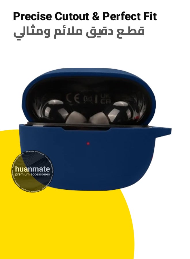 huanmate Anker SoundCore Life P3i Silicone Case Cover - Dark Blue - Made with Soft Silicone, Lightweight & Durable - Stylish Design, Accurate Cut-outs, Easy Installation & Removal - Image 2