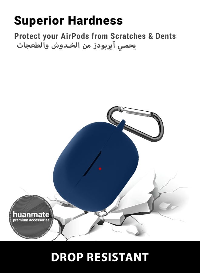 huanmate Anker SoundCore Life P3i Silicone Case Cover - Dark Blue - Made with Soft Silicone, Lightweight & Durable - Stylish Design, Accurate Cut-outs, Easy Installation & Removal - Image 4