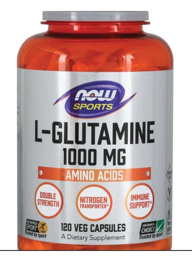 Now Sports Double Strength L-Glutamine 1000mg Veg Capsule, Pack of 120's Sale price