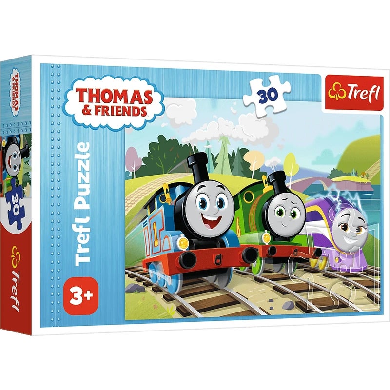 Trefl - Thomas and Friends Happy Thomas Puzzle 30 Pieces - 18294 - Image 1
