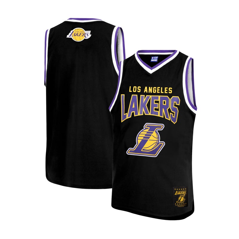 Ultra Game Boys' Tank Top Mesh Sleeveless Muscle T-Shirt,Los Angeles Lakers,Black,10-12 - Image 1