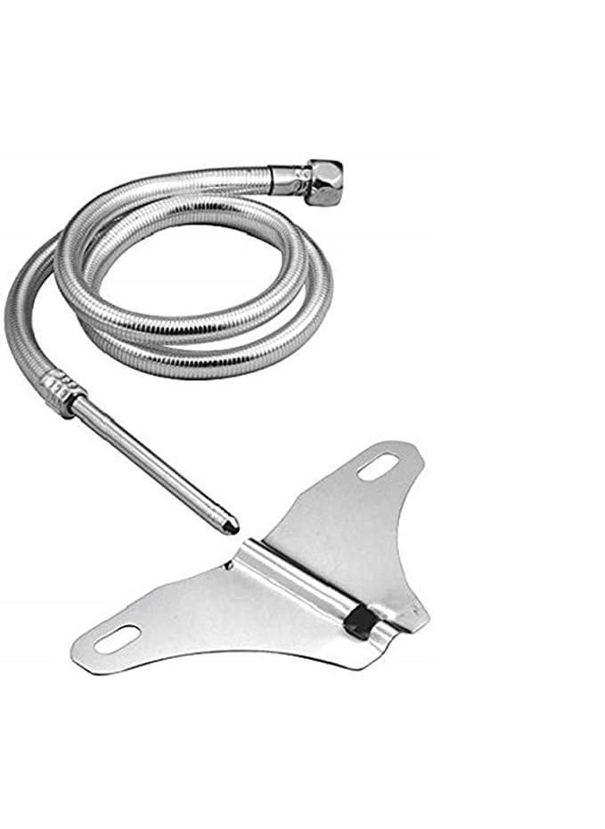 B.K.Jagan and Co B K Jagan CO Stainless Steel Toilet Jet or Bidet HandsFree Spray with 1 m Heavy PVC Hose Multicolor  - Image 1
