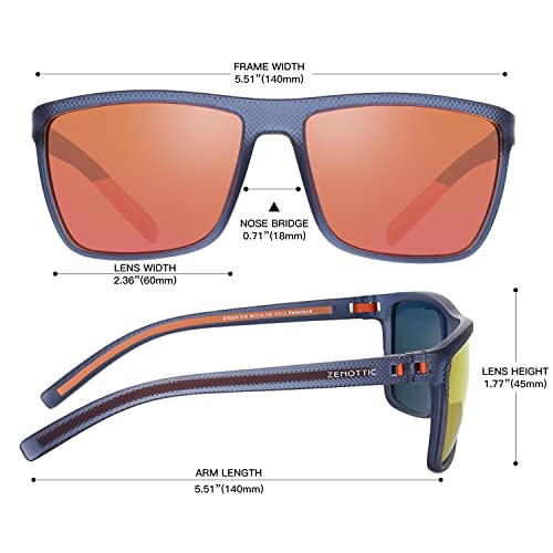 ZENOTTIC Polarized Sunglasses for Men Lightweight TR90 Frame UV400 Protection Square Sun Glasses - Image 3