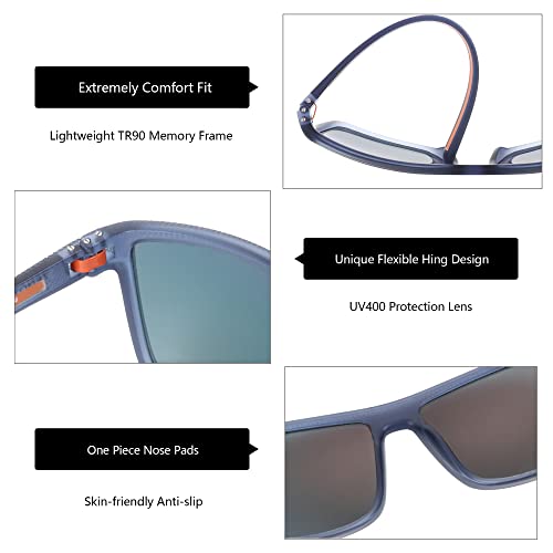 ZENOTTIC Polarized Sunglasses for Men Lightweight TR90 Frame UV400 Protection Square Sun Glasses - Image 4