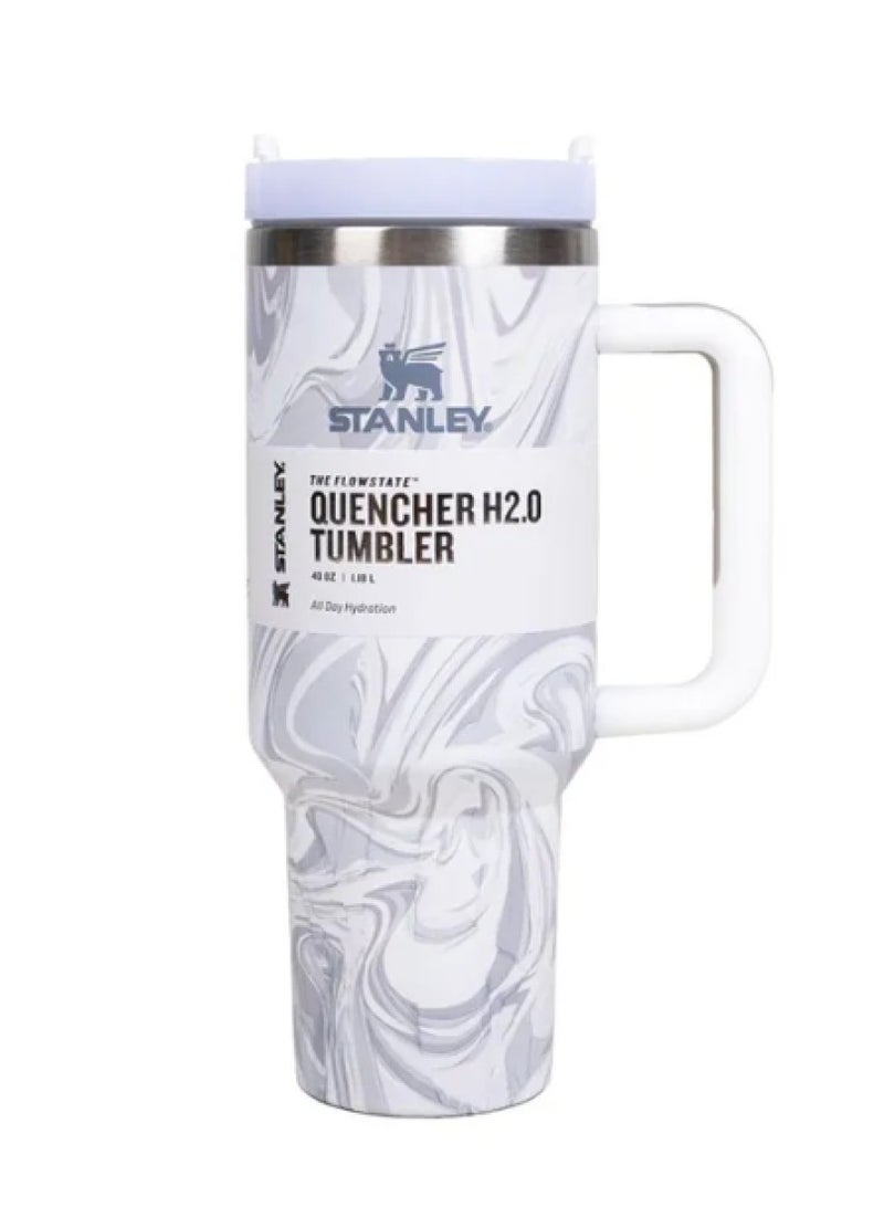 Stanley Quencher Stainless Steel Vacuum Insulated Tumbler with Lid and Straw for Water, Iced Tea or Coffee, Smoothie and More, 40 oz - Image 1