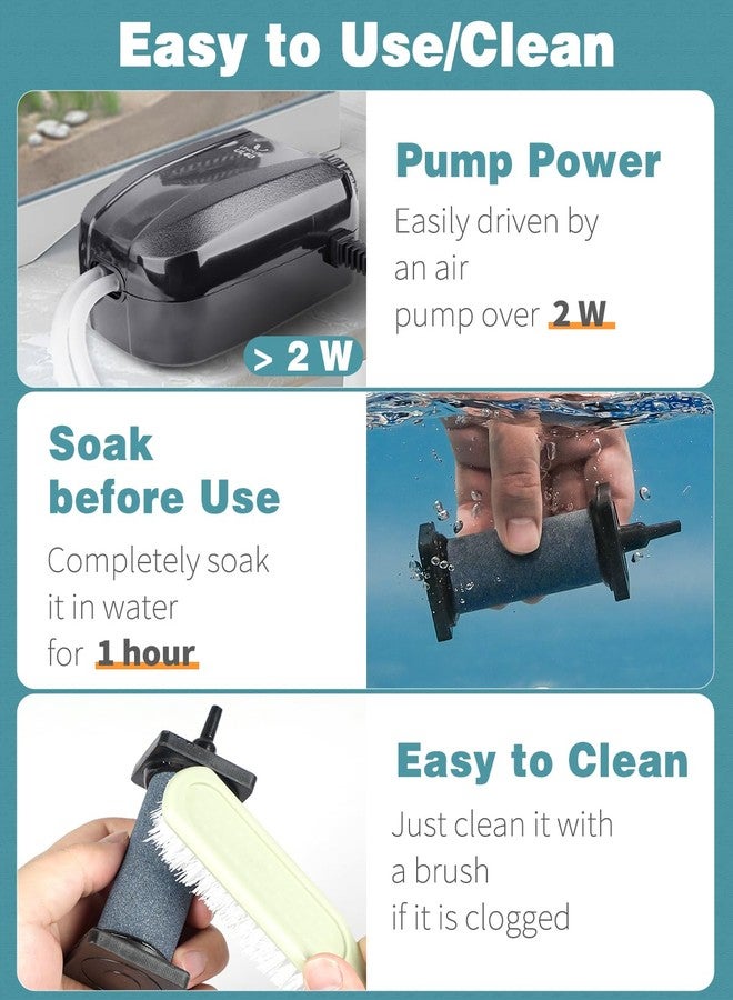 باوفلي حجر تهوية لحوض السمك من باوفلاي، مناسب لمضخة الهواء، مقاس 3 بوصات، أداة تهوية أسطوانية لإطلاق الفقاعات، موزع أكسجين لأحواض السمك والدلاء والبرك الصغيرة وأنظمة الزراعة المائية العميقة (DWC)، عبوة من قطعتين - Image 5