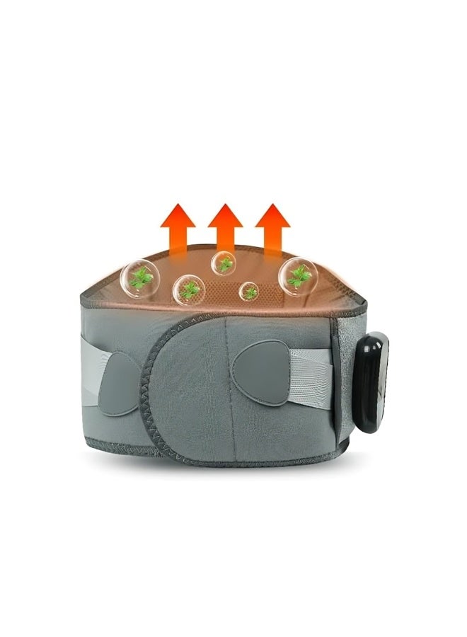 ريلاكس سمارت حزام دعم أسفل الظهر مع تدفئة وتدليك – حزام لتقويم العمود الفقري القطني مزود بثلاثة أوضاع تدليك، قابل لإعادة الشحن لتخفيف آلام الظهر وتصحيح الوضعية - Image 1