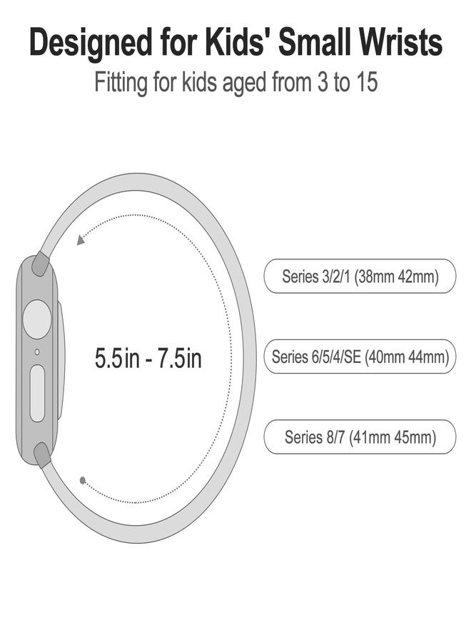 SimpleThings Compatible with Kids Apple Watch Bands, Nylon Hook and Loop for K12 Boy Girl Small Wrist iWatch Series 9 8 7 6 5 4 3 SE SE2 SE3 - Image 2