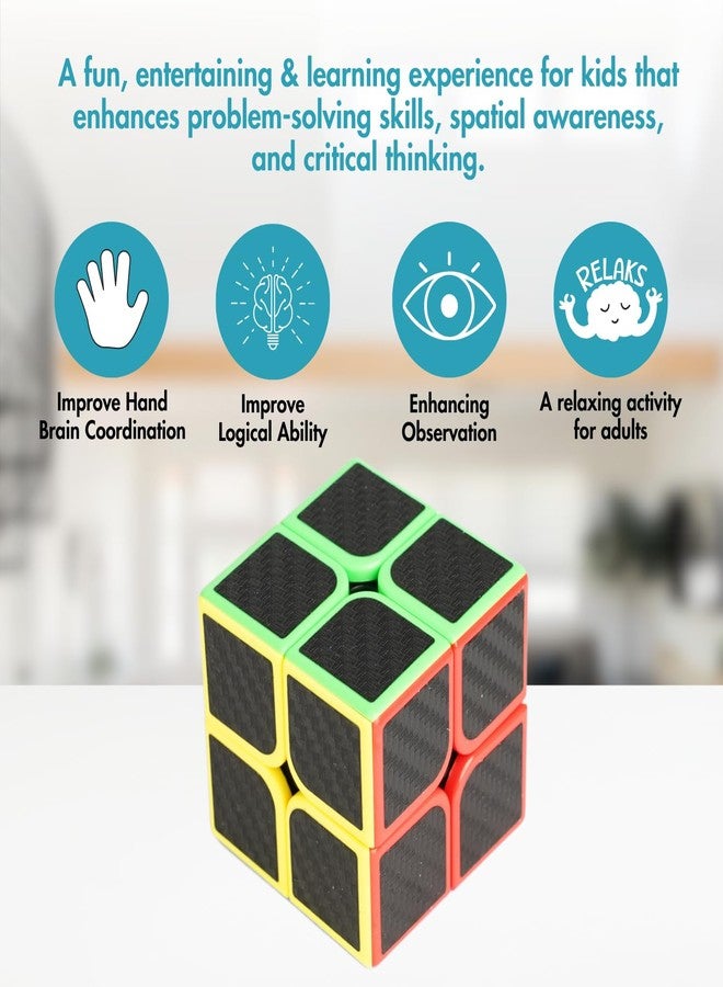 aCADZO 2x2 Carbon Stickers Twist Magical Cube Intelligence for Kids Educational Toys Brain Games - Image 3