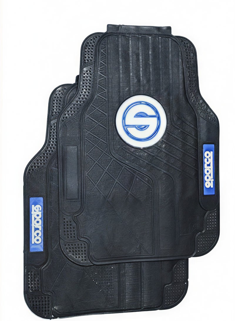 سباركو مجموعة دواسات سيارة امامية وخلفية مخصصة من الجلد بتغطية كاملة مضادة للماء مانعة للانزلاق بلون اسود لسيارة اسباركو من 5 قطع - Image 1