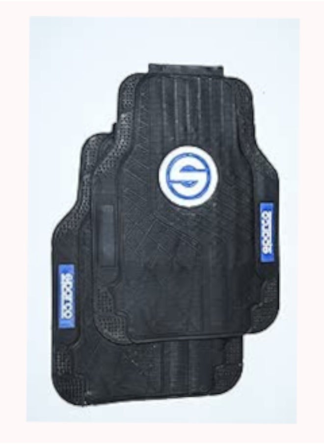 Generic - Custom Front and Rear Car Pedal Set Full Coverage Waterproof Anti-Slip Black For SPARCO 5 Pieces - Image 1