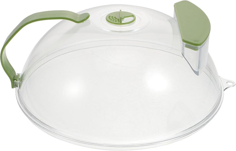 Microwave Food Cover Heat-resistant Food Preservation Cover with Water-fillable Lid Rounded Design for Kitchen Use and Microwave Heating - Image 1