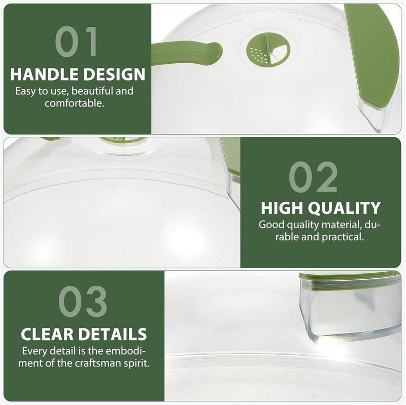 Microwave Food Cover Heat-resistant Food Preservation Cover with Water-fillable Lid Rounded Design for Kitchen Use and Microwave Heating - Image 4