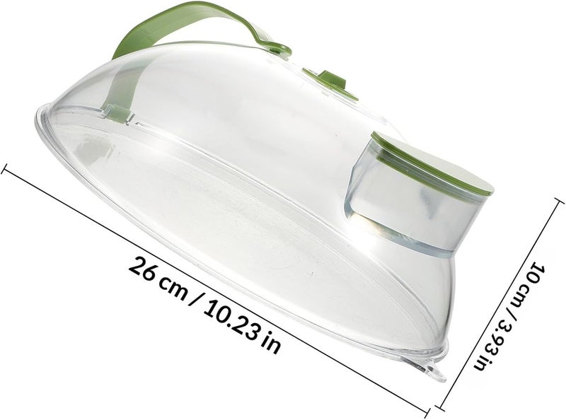 Microwave Food Cover Heat-resistant Food Preservation Cover with Water-fillable Lid Rounded Design for Kitchen Use and Microwave Heating - Image 2