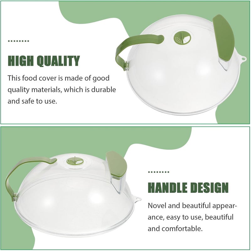 Microwave Food Cover Heat-resistant Food Preservation Cover with Water-fillable Lid Rounded Design for Kitchen Use and Microwave Heating - Image 3