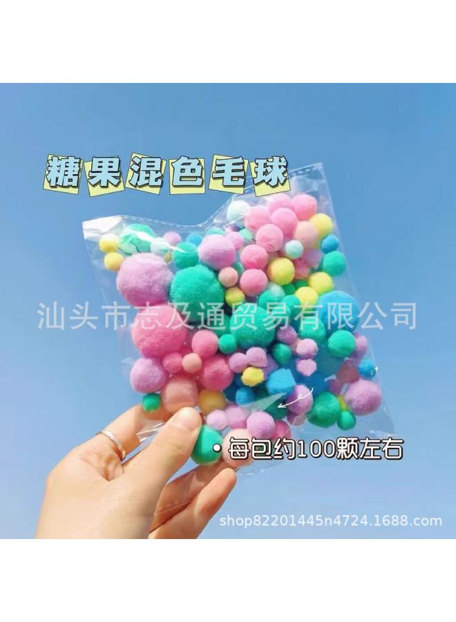 Generic ( ) Terry Twist Bar Encryption Macaron Color Bouquet Handmade Children's Educational Toy Super Dense Hair Root 