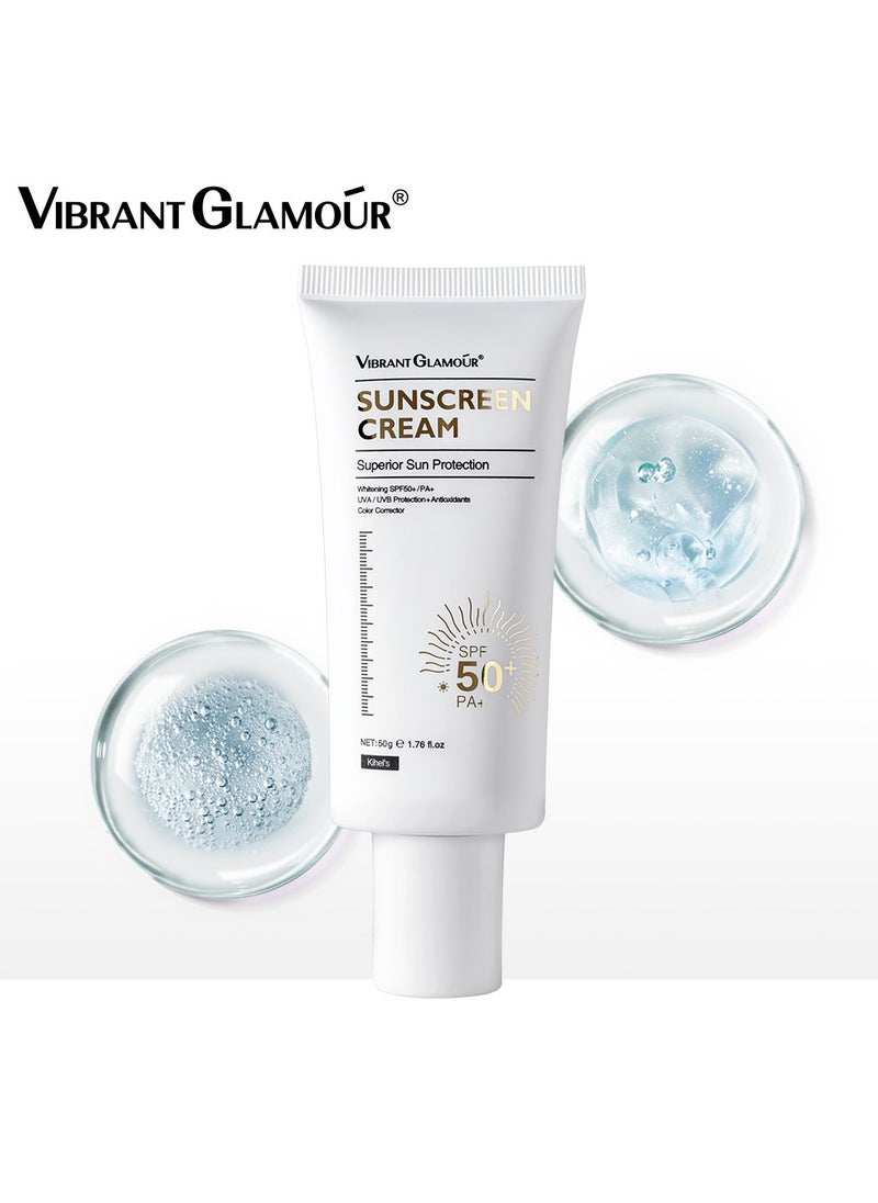 Vibrant Glamour - 2-in-1 Concealer Sunscreen Cream SPF50+/PA+, Superior Sun Protection Refreshing Isolation, Effectively Block The Daily UV Damage, Protect the Face, Neck, Arms and Other Body Skin 50g - Image 1
